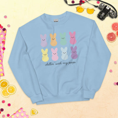 Monogrammed 'Chillin' With My Peeps' Crewneck Sweatshirt - United Monograms