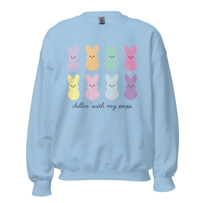 Monogrammed 'Chillin' With My Peeps' Crewneck Sweatshirt - United Monograms