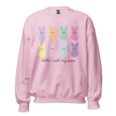 Monogrammed 'Chillin' With My Peeps' Crewneck Sweatshirt - United Monograms