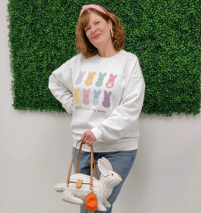 Monogrammed 'Chillin' With My Peeps' Crewneck Sweatshirt - United Monograms