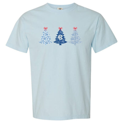Monogrammed 'Chinoiserie Christmas Trees' T - Shirt - United Monograms