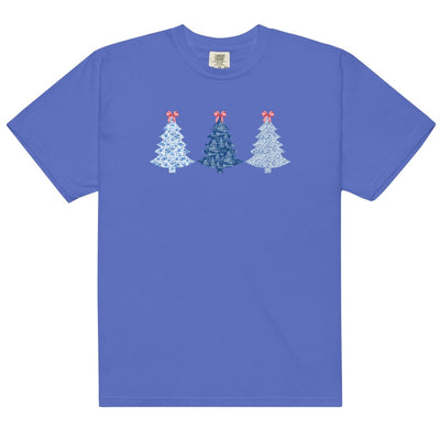 Monogrammed 'Chinoiserie Christmas Trees' T - Shirt - United Monograms