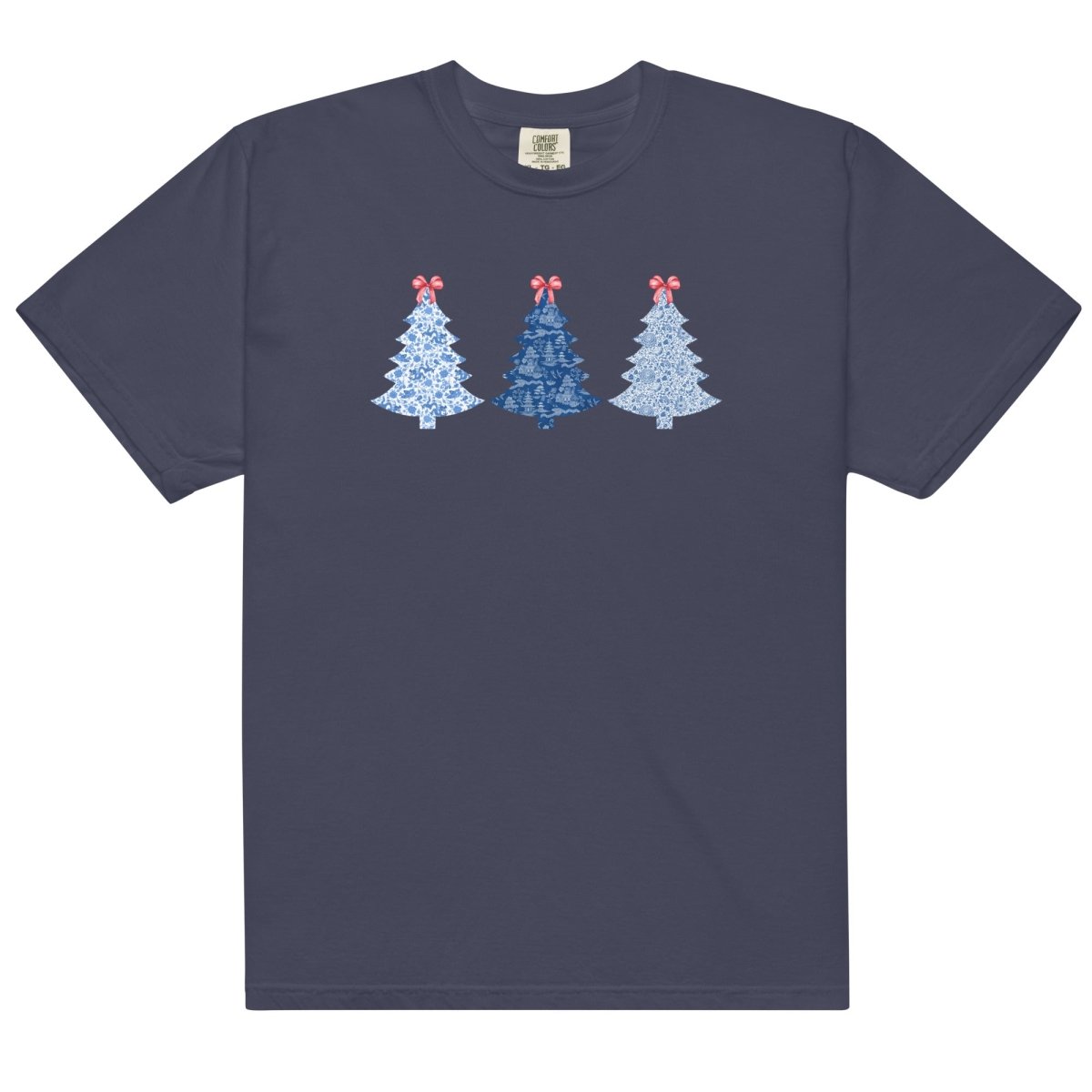 Monogrammed 'Chinoiserie Christmas Trees' T - Shirt - United Monograms