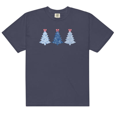 Monogrammed 'Chinoiserie Christmas Trees' T - Shirt - United Monograms