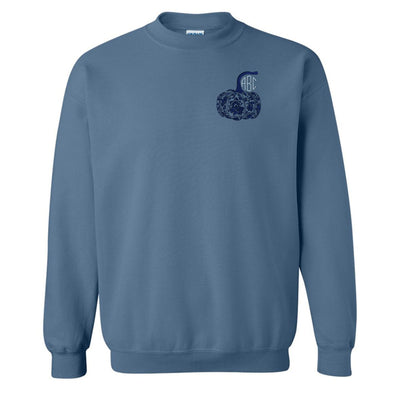 Monogrammed 'Chinoiserie Pumpkin' Crewneck Sweatshirt - United Monograms