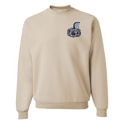 Monogrammed 'Chinoiserie Pumpkin' Crewneck Sweatshirt - United Monograms