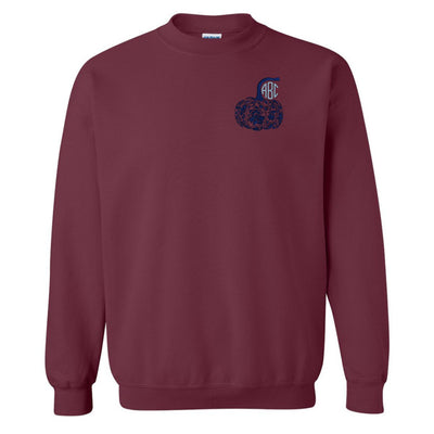 Monogrammed 'Chinoiserie Pumpkin' Crewneck Sweatshirt - United Monograms