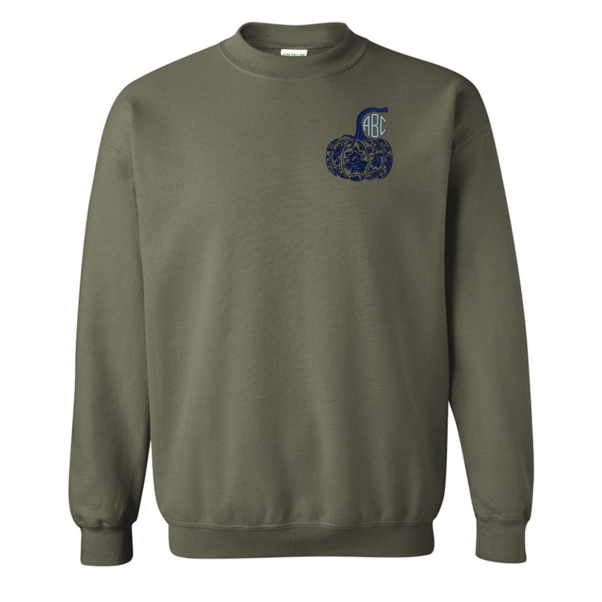 Monogrammed 'Chinoiserie Pumpkin' Crewneck Sweatshirt - United Monograms