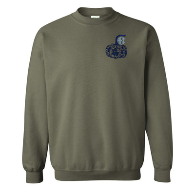 Monogrammed 'Chinoiserie Pumpkin' Crewneck Sweatshirt - United Monograms