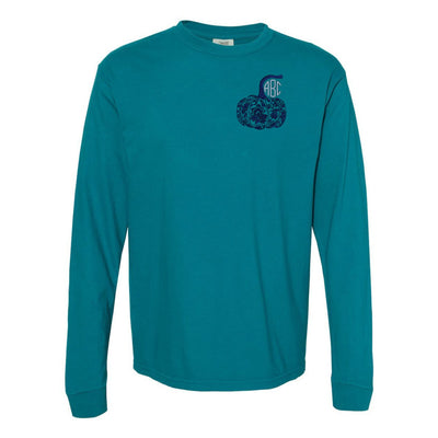 Monogrammed 'Chinoiserie Pumpkin' Long Sleeve T-Shirt - United Monograms