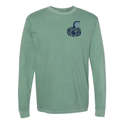 Monogrammed 'Chinoiserie Pumpkin' Long Sleeve T-Shirt - United Monograms