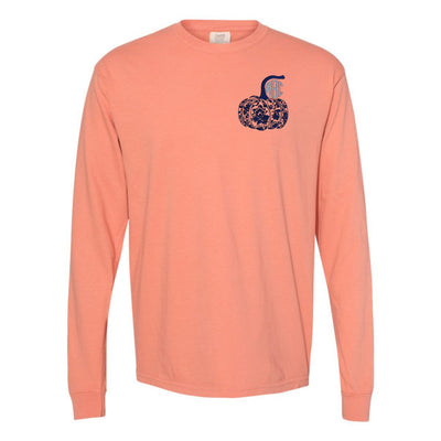 Monogrammed 'Chinoiserie Pumpkin' Long Sleeve T-Shirt - United Monograms