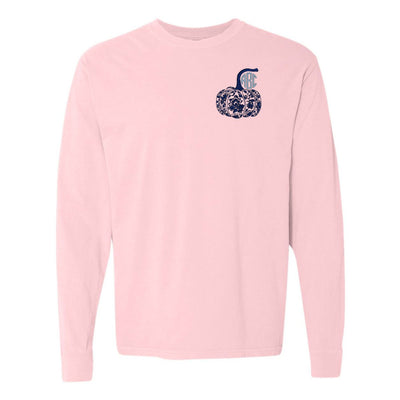 Monogrammed 'Chinoiserie Pumpkin' Long Sleeve T-Shirt - United Monograms