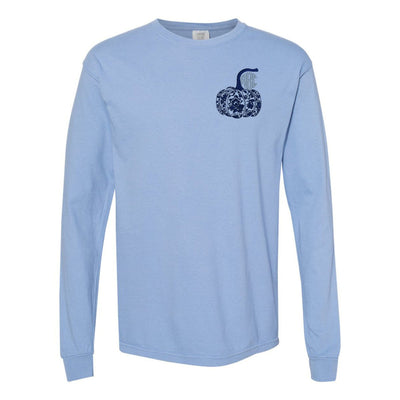Monogrammed 'Chinoiserie Pumpkin' Long Sleeve T-Shirt - United Monograms