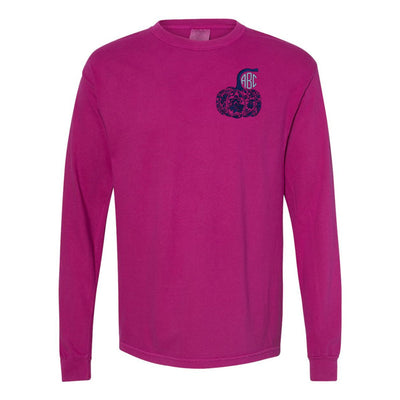 Monogrammed 'Chinoiserie Pumpkin' Long Sleeve T-Shirt - United Monograms