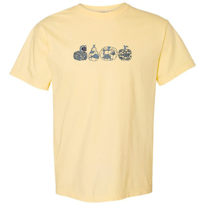 Monogrammed 'Chinoiserie Pumpkin Set' Embroidered T-Shirt - United Monograms