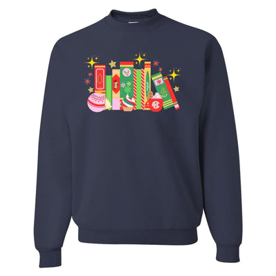 Monogrammed 'Christmas Book Lover' Crewneck Sweatshirt - United Monograms