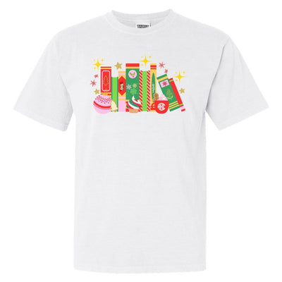 Monogrammed 'Christmas Book Lover' T - Shirt - United Monograms
