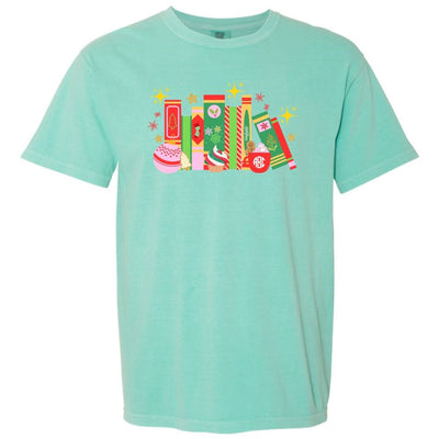 Monogrammed 'Christmas Book Lover' T - Shirt - United Monograms
