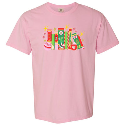 Monogrammed 'Christmas Book Lover' T - Shirt - United Monograms