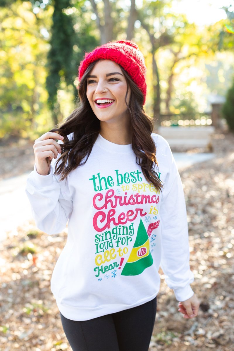Monogrammed 'Elf Christmas Cheer' Crewneck Sweatshirt – United
