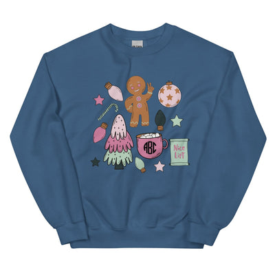Monogrammed 'Christmas Doodles' Crewneck Sweatshirt - United Monograms