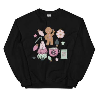 Monogrammed 'Christmas Doodles' Crewneck Sweatshirt - United Monograms