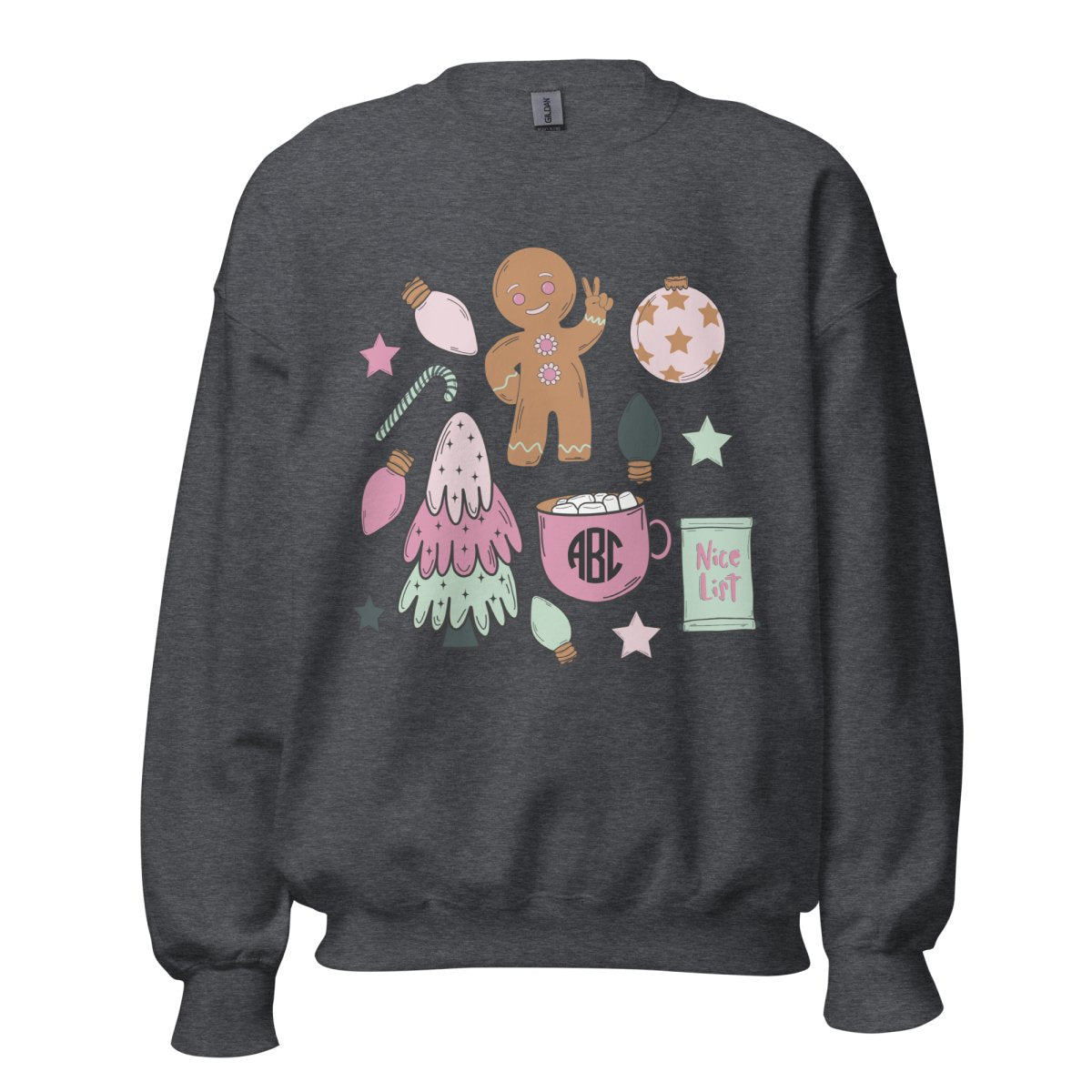 Monogrammed 'Christmas Doodles' Crewneck Sweatshirt - United Monograms