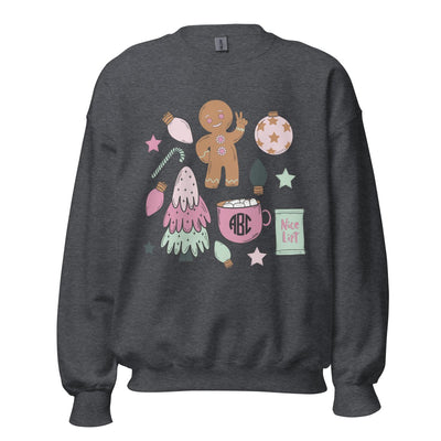 Monogrammed 'Christmas Doodles' Crewneck Sweatshirt - United Monograms