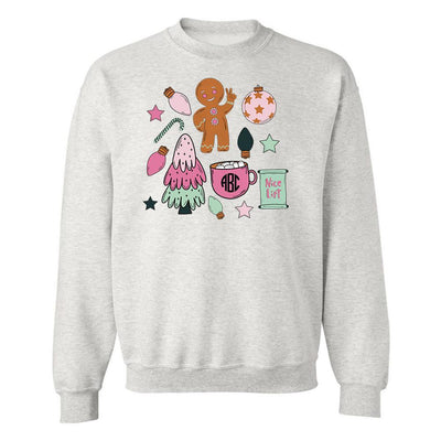 Monogrammed 'Christmas Doodles' Crewneck Sweatshirt - United Monograms