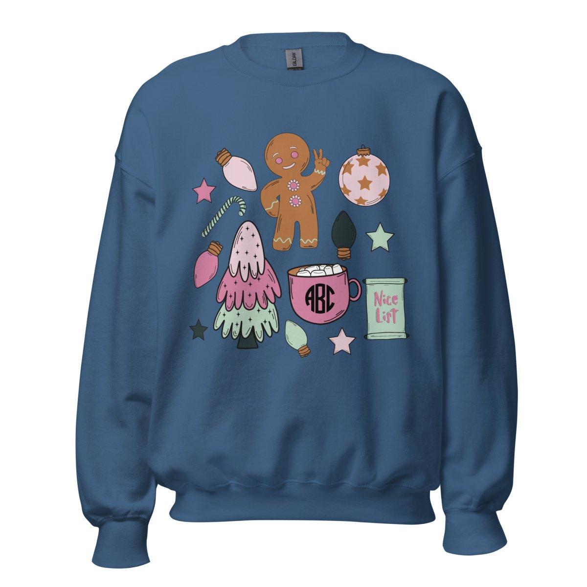 Monogrammed 'Christmas Doodles' Crewneck Sweatshirt - United Monograms