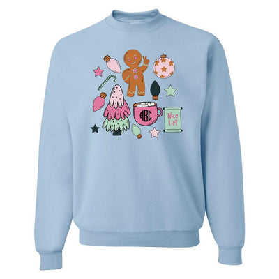 Monogrammed 'Christmas Doodles' Crewneck Sweatshirt - United Monograms
