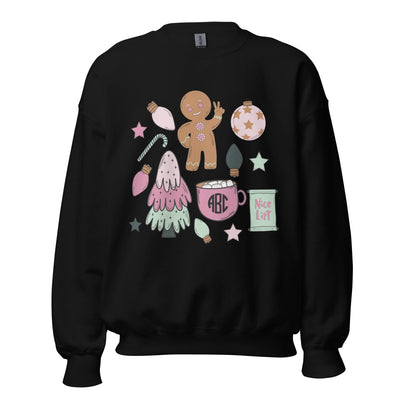 Monogrammed 'Christmas Doodles' Crewneck Sweatshirt - United Monograms