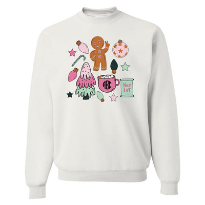 Monogrammed 'Christmas Doodles' Crewneck Sweatshirt - United Monograms