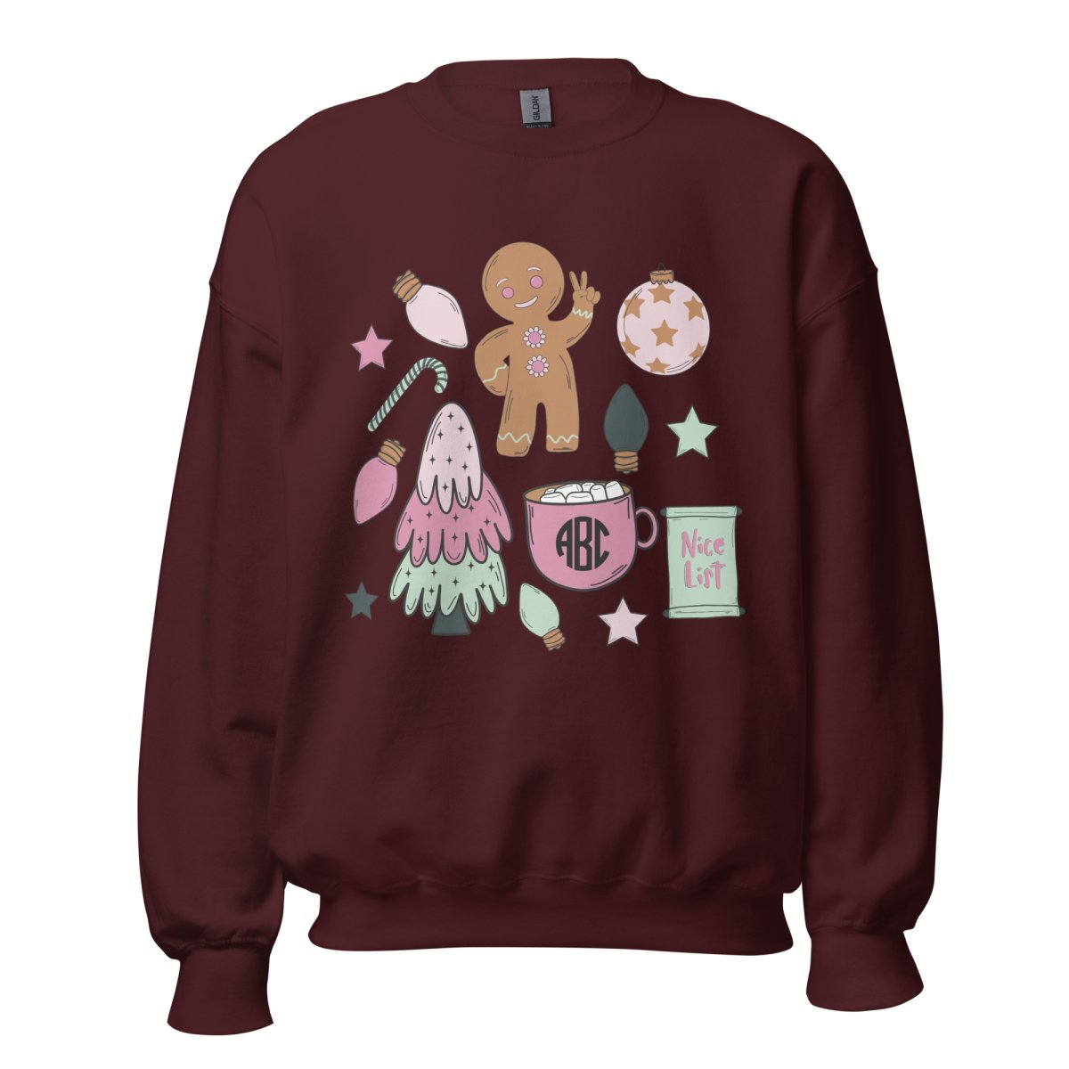 Monogrammed 'Christmas Doodles' Crewneck Sweatshirt - United Monograms