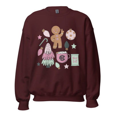 Monogrammed 'Christmas Doodles' Crewneck Sweatshirt - United Monograms