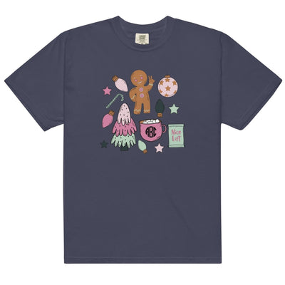 Monogrammed 'Christmas Doodles' T-Shirt - United Monograms
