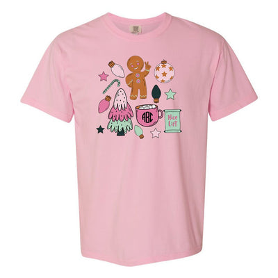 Monogrammed 'Christmas Doodles' T-Shirt - United Monograms