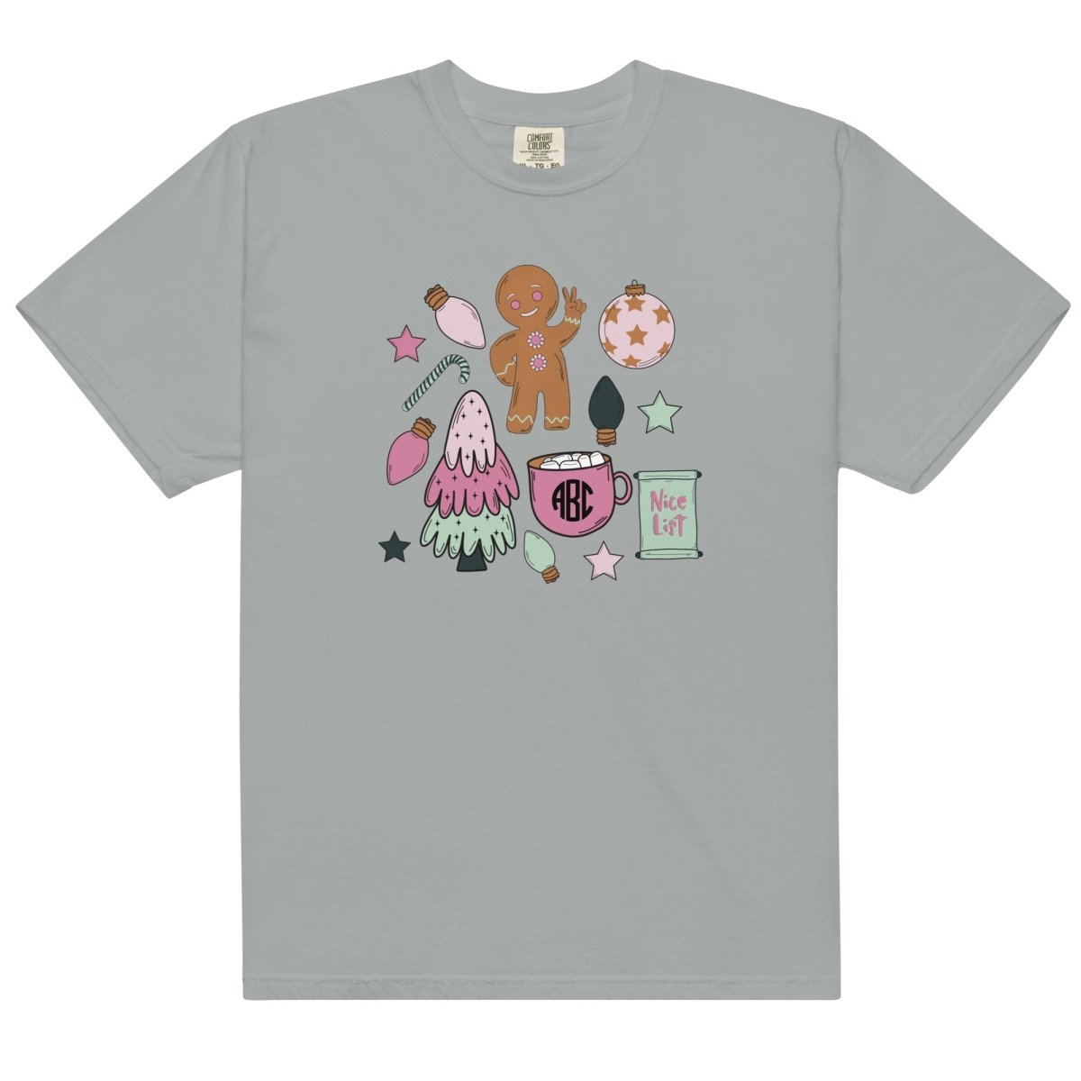 Monogrammed 'Christmas Doodles' T-Shirt - United Monograms