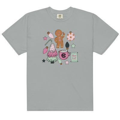 Monogrammed 'Christmas Doodles' T-Shirt - United Monograms