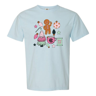 Monogrammed 'Christmas Doodles' T-Shirt - United Monograms