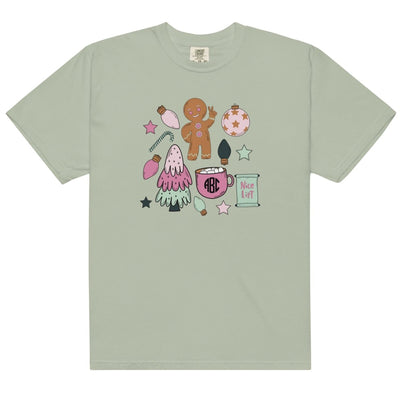 Monogrammed 'Christmas Doodles' T-Shirt - United Monograms