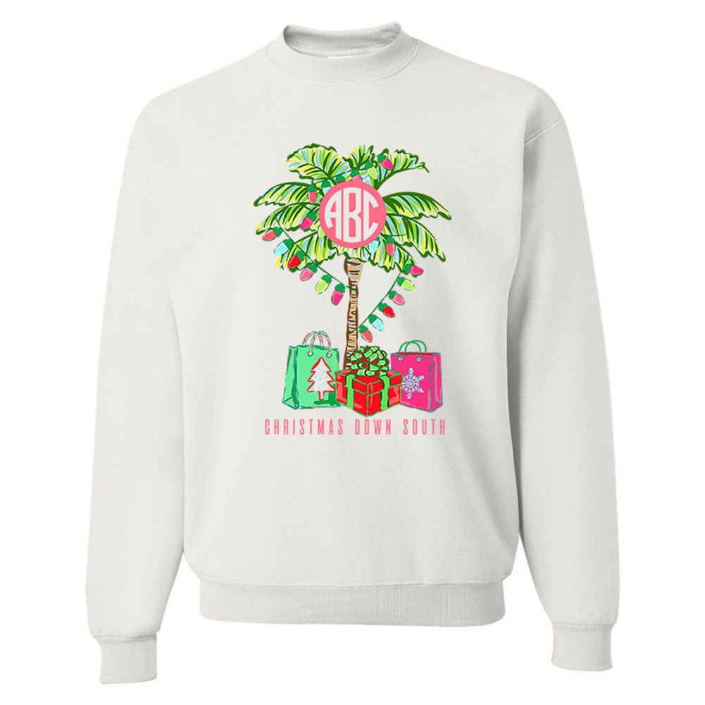 Monogrammed 'Christmas Down South' Crewneck Sweatshirt - United Monograms