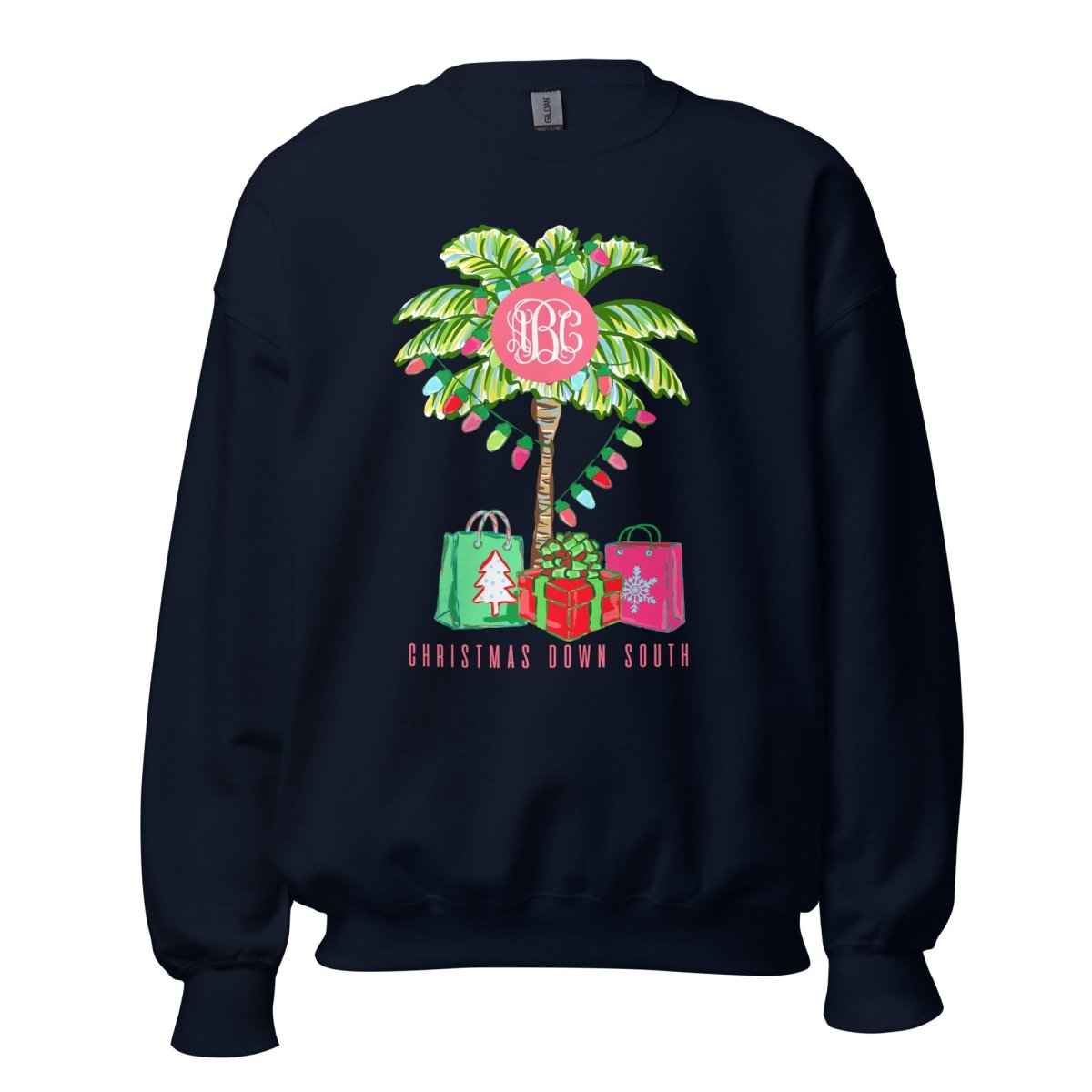 Monogrammed 'Christmas Down South' Crewneck Sweatshirt - United Monograms