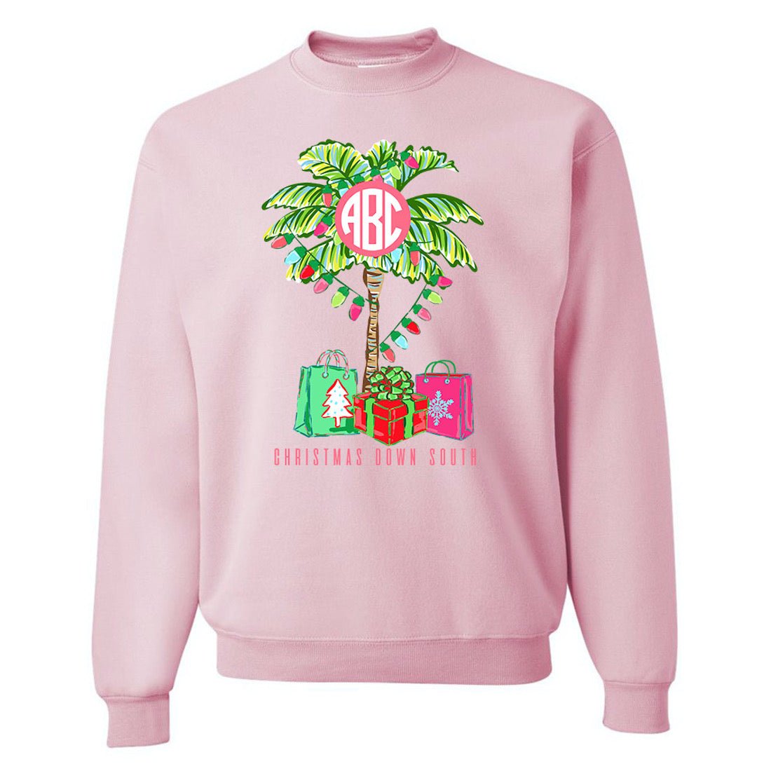 Monogrammed 'Christmas Down South' Crewneck Sweatshirt - United Monograms