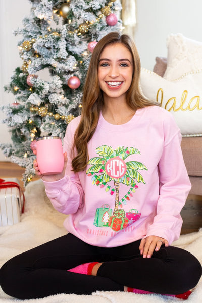 Monogrammed 'Christmas Down South' Crewneck Sweatshirt - United Monograms