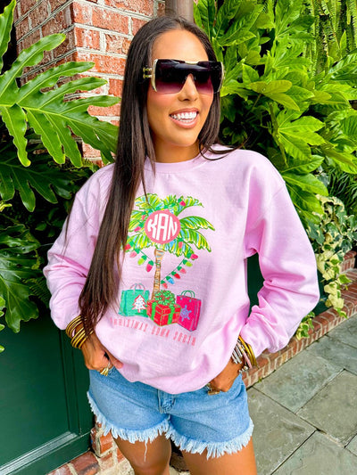 Monogrammed 'Christmas Down South' Crewneck Sweatshirt - United Monograms