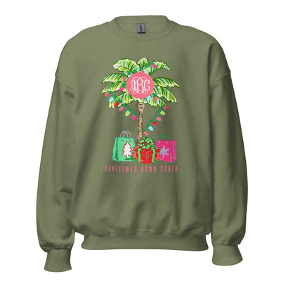 Monogrammed 'Christmas Down South' Crewneck Sweatshirt - United Monograms
