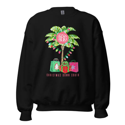 Monogrammed 'Christmas Down South' Crewneck Sweatshirt - United Monograms