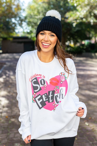Monogrammed 'Christmas Is So Fetch' Crewneck Sweatshirt - United Monograms